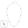 1 3/4 Carat Graduated Lab Grown Diamonds By The Yard Necklace In 14K White Gold, 18 Inches Image-1