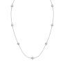 1 3/4 Carat Graduated Lab Grown Diamonds By The Yard Necklace In 14K White Gold, 18 Inches Image-2