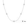 1 3/4 Carat Graduated Lab Grown Diamonds By The Yard Necklace In 14K White Gold, 18 Inches Image-5