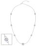 3 Carat Graduated Lab Grown Diamonds By The Yard Necklace In 14K White Gold, 18 Inches Image-1