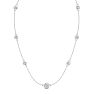 3 Carat Graduated Lab Grown Diamonds By The Yard Necklace In 14K White Gold, 18 Inches Image-2