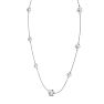 3 Carat Graduated Lab Grown Diamonds By The Yard Necklace In 14K White Gold, 18 Inches Image-3