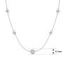 3 Carat Graduated Lab Grown Diamonds By The Yard Necklace In 14K White Gold, 18 Inches Image-5