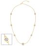 3 Carat Graduated Lab Grown Diamonds By The Yard Necklace In 14K Yellow Gold, 18 Inches Image-1