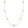 3 Carat Graduated Lab Grown Diamonds By The Yard Necklace In 14K Yellow Gold, 18 Inches Image-2