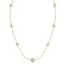 3 Carat Graduated Lab Grown Diamonds By The Yard Necklace In 14K Yellow Gold, 18 Inches Image-2