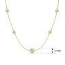 3 Carat Graduated Lab Grown Diamonds By The Yard Necklace In 14K Yellow Gold, 18 Inches Image-5