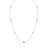 1 Carat Graduated Lab Grown Diamonds By The Yard Necklace In 14K White Gold, 18 Inches Image-2