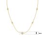 1 Carat Graduated Lab Grown Diamonds By The Yard Necklace In 14K Yellow Gold, 18 Inches Image-5