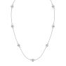 2 1/3 Carat Lab Grown Diamonds By The Yard Necklace In 14K White Gold, 18 Inches Image-2