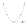 2 1/3 Carat Lab Grown Diamonds By The Yard Necklace In 14K White Gold, 18 Inches Image-5