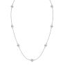 3 1/2 Carat Lab Grown Diamonds By The Yard Necklace In 14K White Gold, 18 Inches Image-2