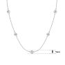 3 1/2 Carat Lab Grown Diamonds By The Yard Necklace In 14K White Gold, 18 Inches Image-5