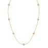3 1/2 Carat Lab Grown Diamonds By The Yard Necklace In 14K Yellow Gold, 18 Inches Image-2