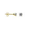 .10 Carat Lab Grown Diamond Stud Earrings in Yellow Gold, F-G color, VS2/SI1 clarity Image-1