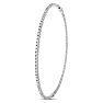 HUGE 4 Carat Lab Grown Diamond Hoop Earrings In 14K White Gold, 3 Inches Image-3