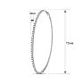 HUGE 4 Carat Lab Grown Diamond Hoop Earrings In 14K White Gold, 3 Inches Image-5