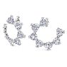 5 3/4 Carat Lab Grown Diamond Hoop Earrings In 14 Karat White Gold, 3/4 Inch Image-1