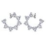 5 3/4 Carat Lab Grown Diamond Hoop Earrings In 14 Karat White Gold, 3/4 Inch Image-2