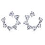 5 3/4 Carat Lab Grown Diamond Hoop Earrings In 14 Karat White Gold, 3/4 Inch Image-3