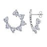 5 3/4 Carat Lab Grown Diamond Hoop Earrings In 14 Karat White Gold, 3/4 Inch Image-4