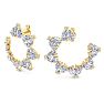 5 3/4 Carat Lab Grown Diamond Hoop Earrings In 14 Karat Yellow Gold, 3/4 Inch Image-1