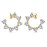 5 3/4 Carat Lab Grown Diamond Hoop Earrings In 14 Karat Yellow Gold, 3/4 Inch Image-2