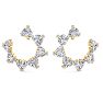 5 3/4 Carat Lab Grown Diamond Hoop Earrings In 14 Karat Yellow Gold, 3/4 Inch Image-3