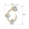 3 Carat Lab Grown Diamond Hoop Earrings In 14 Karat Yellow Gold, 3/4 Inch Image-5