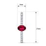 2 Carat Ruby and Lab Grown Diamond Hoop Earrings In 14 Karat White Gold Image-5