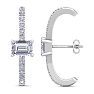 2 1/2 Carat Lab Grown Diamond Hoop Earrings In 14 Karat White Gold, 1 Inch Image-4