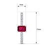 2 1/2 Carat Ruby and Lab Grown Diamond Hoop Earrings In 14 Karat White Gold Image-5