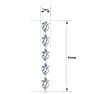 7 1/2 Carat Lab Grown Diamond Drop Earrings In 14 Karat White Gold, 2 Inches Image-5