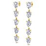 7 1/2 Carat Lab Grown Diamond Drop Earrings In 14 Karat Yellow Gold, 2 Inches Image-1