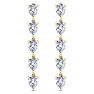 7 1/2 Carat Lab Grown Diamond Drop Earrings In 14 Karat Yellow Gold, 2 Inches Image-3