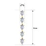 7 1/2 Carat Lab Grown Diamond Drop Earrings In 14 Karat Yellow Gold, 2 Inches Image-5