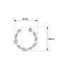 4 3/4 Carat Lab Grown Diamond Hoop Earrings In 14 Karat White Gold, 3/4 Inch Image-5