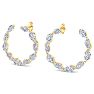 4 3/4 Carat Lab Grown Diamond Hoop Earrings In 14 Karat Yellow Gold, 3/4 Inch Image-1