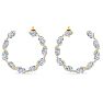 4 3/4 Carat Lab Grown Diamond Hoop Earrings In 14 Karat Yellow Gold, 3/4 Inch Image-3