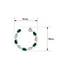 4 3/4 Carat Emerald and Lab Grown Diamond Hoop Earrings In 14 Karat White Gold Image-5