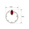 6 Carat Ruby and Lab Grown Diamond Hoop Earrings In 14 Karat Yellow Gold Image-5