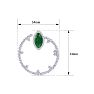 6 Carat Emerald and Lab Grown Diamond Hoop Earrings In 14 Karat White Gold Image-5