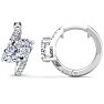 1 1/2 Carat Lab Grown Diamond Hoop Earrings In 14 Karat White Gold, 1/2 Inch Image-4