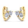 1 1/2 Carat Lab Grown Diamond Hoop Earrings In 14 Karat Yellow Gold, 1/2 Inch Image-2