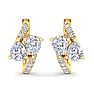 1 1/2 Carat Lab Grown Diamond Hoop Earrings In 14 Karat Yellow Gold, 1/2 Inch Image-3