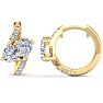 1 1/2 Carat Lab Grown Diamond Hoop Earrings In 14 Karat Yellow Gold, 1/2 Inch Image-4