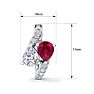 1 1/2 Carat Ruby and Lab Grown Diamond Hoop Earrings In 14 Karat White Gold Image-5