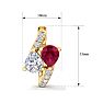 1 1/2 Carat Ruby and Lab Grown Diamond Hoop Earrings In 14 Karat Yellow Gold Image-5