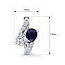 1 1/2 Carat Sapphire and Lab Grown Diamond Hoop Earrings In 14 Karat White Gold Image-5
