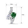 1 1/2 Carat Emerald and Lab Grown Diamond Hoop Earrings In 14 Karat White Gold Image-5